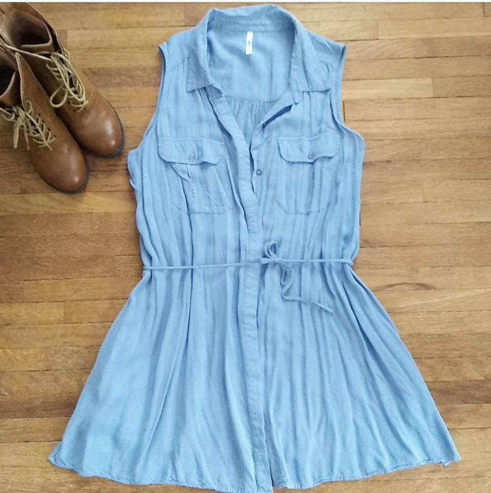 Blue Vest Dress